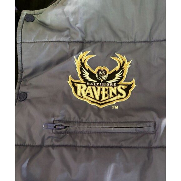 Vintage Men’s 1990’s Pro Player Baltimore Ravens Quilted Reversible Jacket XL - Picture 7 of 15